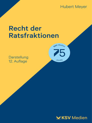 cover image of Recht der Ratsfraktionen